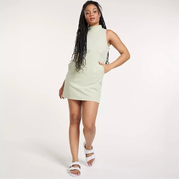 NWOT FLX Affirmation Mockneck Dress Green M - Picture 1 of 4